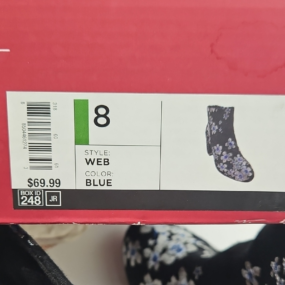 SO Floral Embroidered Ankle Boots - Black and Blue - Picture 13 of 14